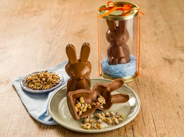 Coelhinho Recheado com Nuts Caramelizadas