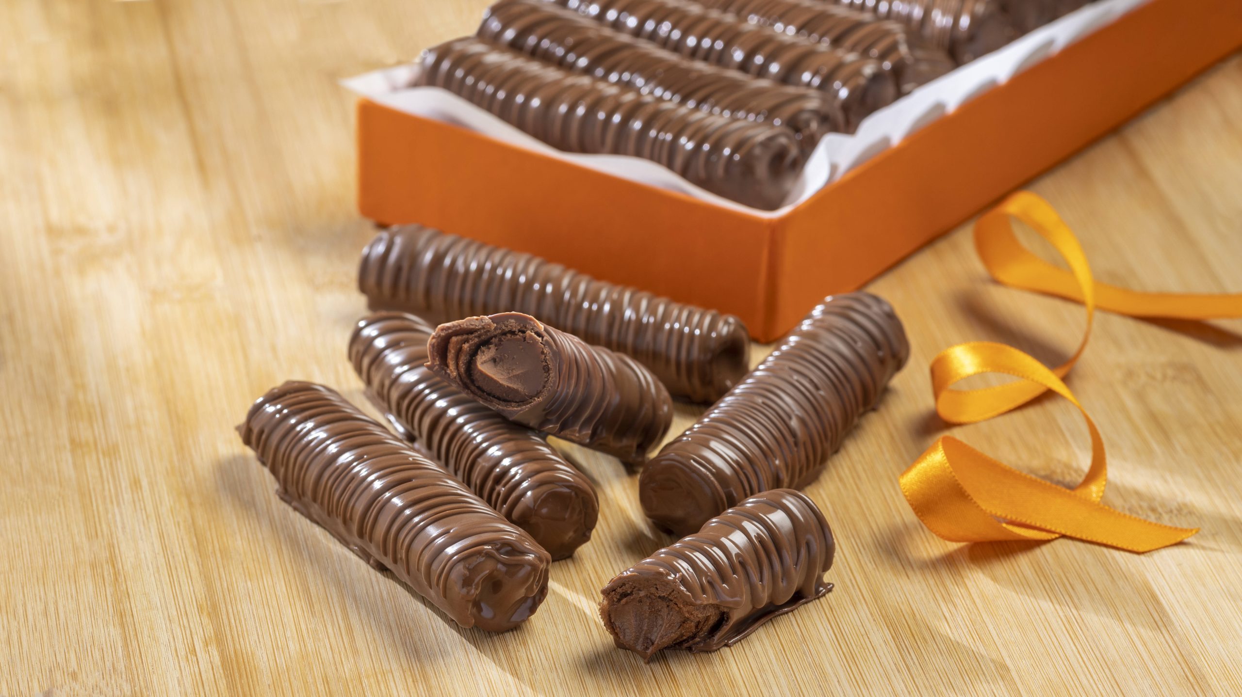 Canudinhos de Waffer de Chocolate