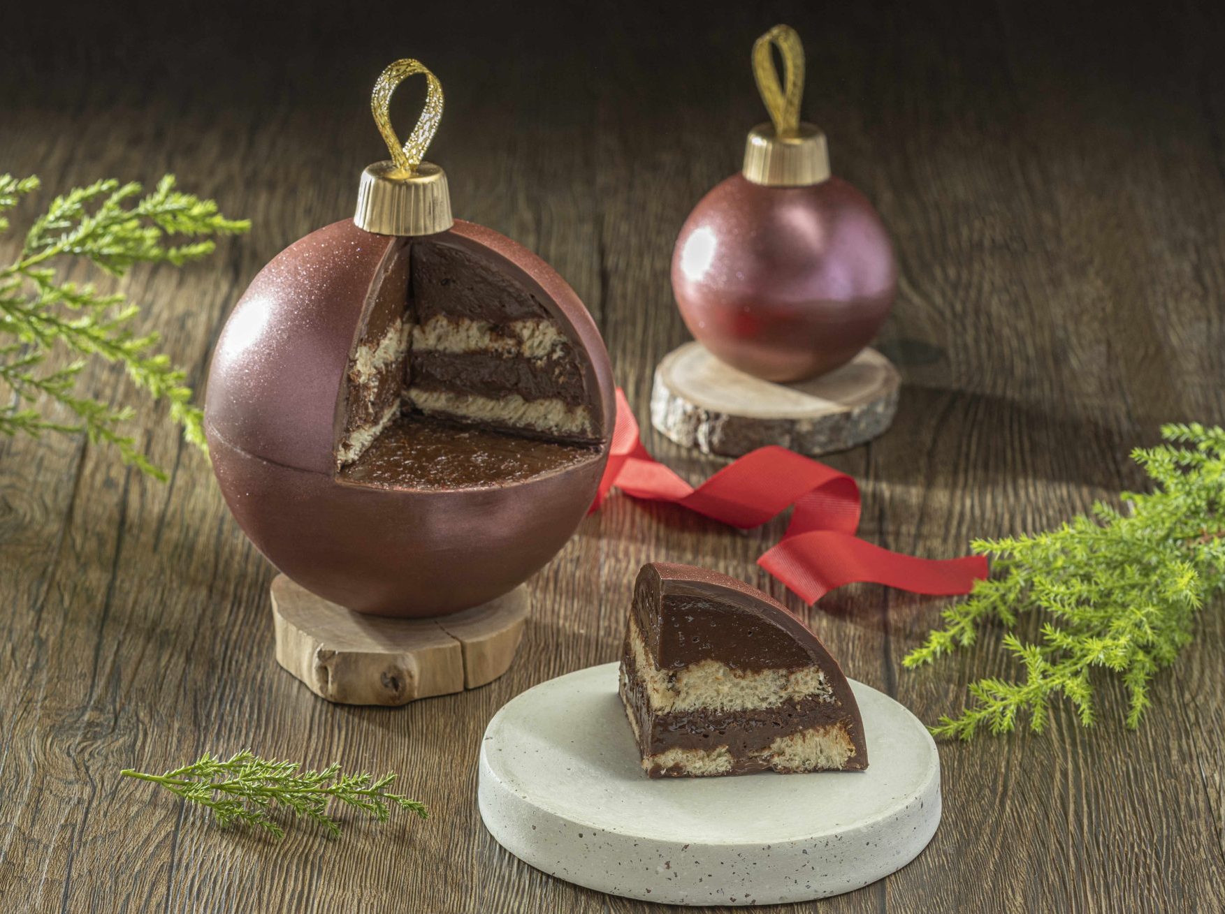 Bolo Bola de Natal Recheado