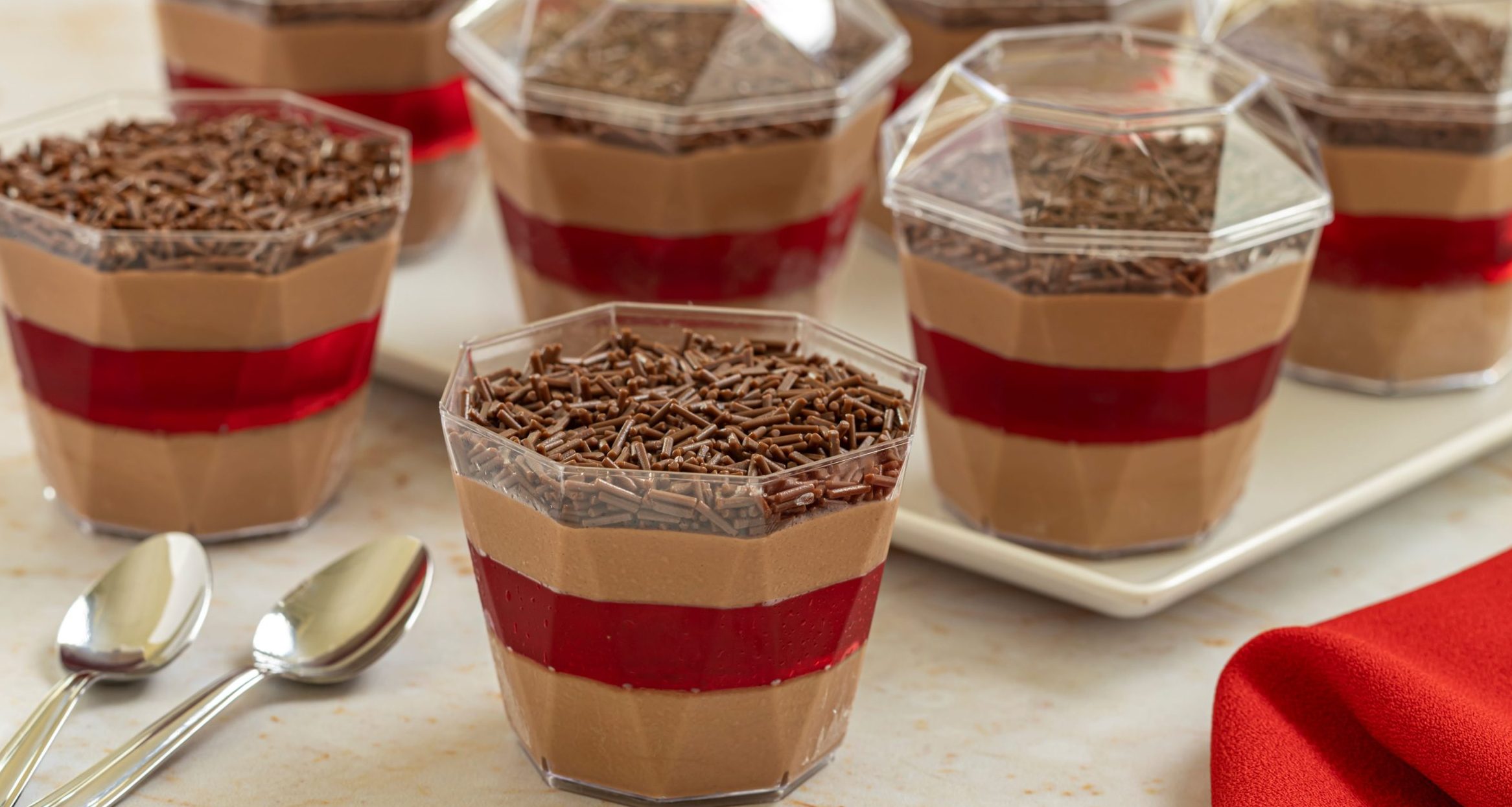 Mousse de Chocolate com Morango