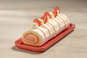 Rocambole com Recheio de Morango