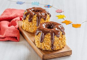 Bolo de Amendoim com Ganache